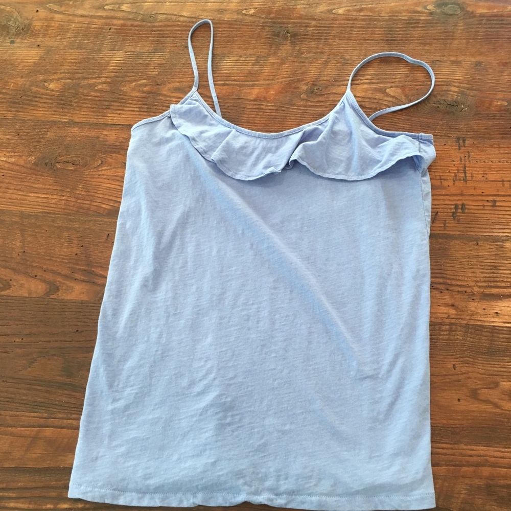 🌈  J Crew Asymetical Ruffle Tank